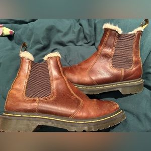 Dr Marten Fur Lined Chelsea Boots